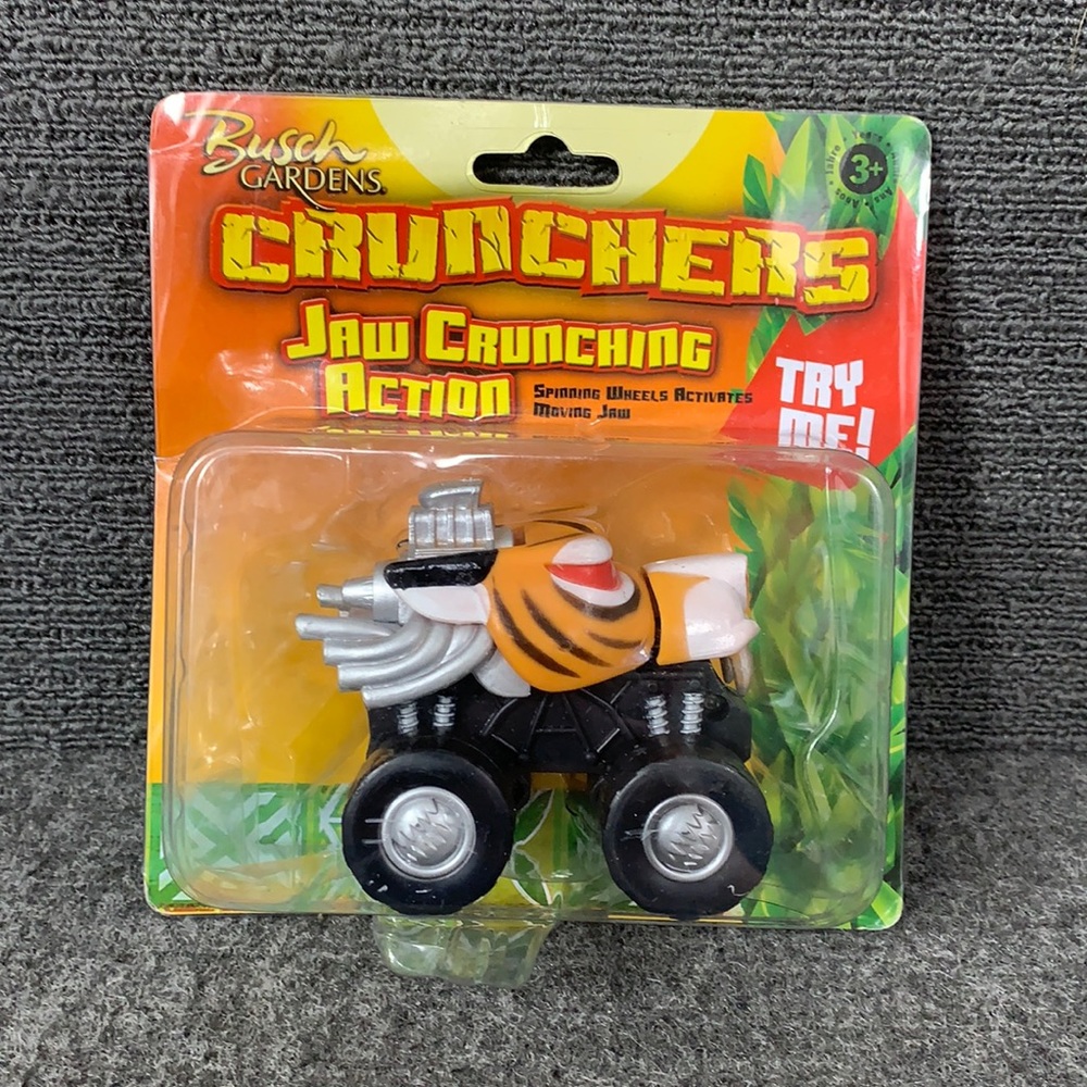 Busch Gardens Crunchers Bengal Tiger Jaw Crunching Action Spinning Wheels Moving
